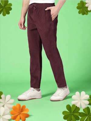 SB Trend Solid Men Purple Track Pants