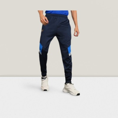 Qalm Brothers Striped Men Blue Track Pants