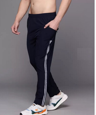 Genrexity Printed Men Black Track Pants