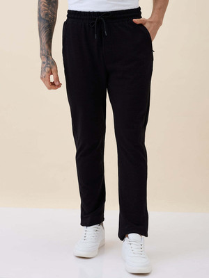 Status Quo Solid Men Black Track Pants