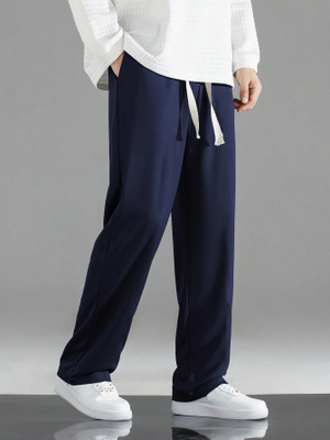 Zimist Solid Men Blue Track Pants