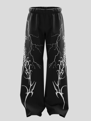 GLITO Printed Men Black Track Pants