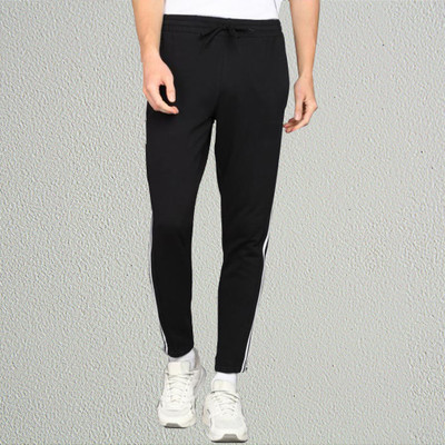 Tee town Colorblock Men Black Track Pants