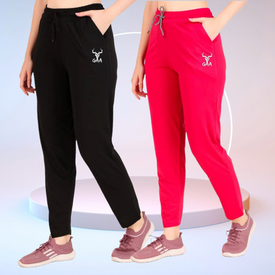GAA Printed Women Black, Pink Track Pants