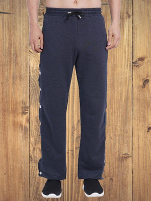 CLOTHINK India Solid Women Dark Blue Track Pants