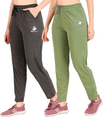 SEAPRINT Solid Women Grey, Light Green Track Pants