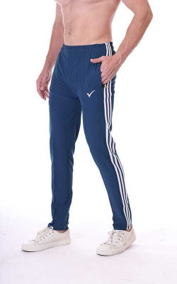 Linesports Solid Men Dark Blue Track Pants