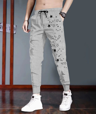 TRIPR Solid Men Grey, Black Track Pants