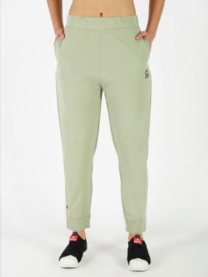 GOTO Solid Women Light Green Track Pants