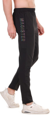 MR MAGISTER SPORTS Solid Men Black Track Pants