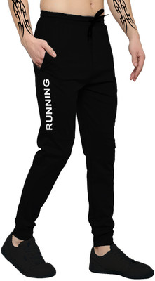 Nirvaan Solid Men Black Track Pants