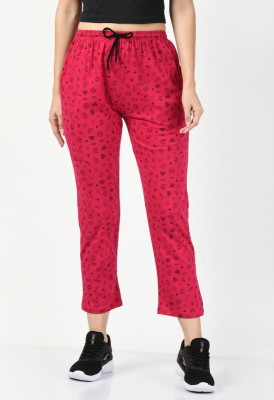 Indistar Printed Women Pink Track Pants