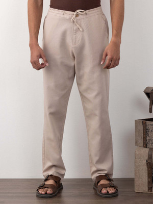 Citrus Solid Men Beige Track Pants