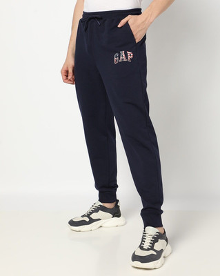 GAP Graphic Print Men Dark Blue Track Pants
