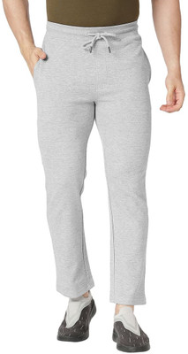 BASICS Solid Men Silver Track Pants