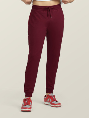 XYXX Solid Men Maroon Track Pants