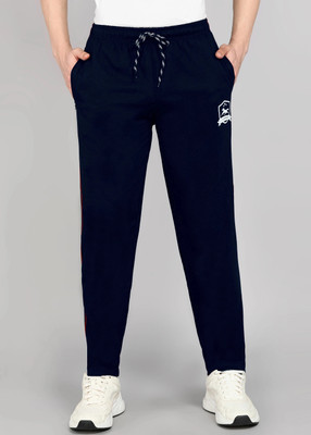 4 SPEED Solid Men Blue Track Pants