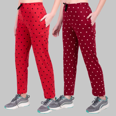JECKWARD Polka Print Women Multicolor Track Pants