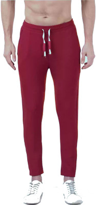 clickwell Self Design Men Maroon Track Pants