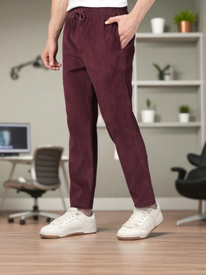 THE SAVIRA FASHION TREND Solid Men Purple Track Pants
