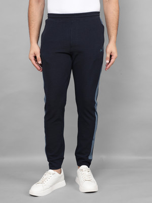 Force NXT Solid Men Blue Track Pants