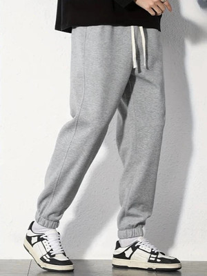 Dockstreet Solid Men Grey Track Pants