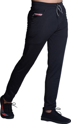 BWD Solid Men Black Track Pants