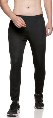 Prokick Solid Men Black Track Pants