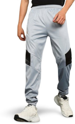 Qalm Brothers Colorblock Men Grey Track Pants