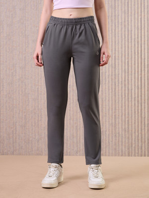 TECHNOSPORT Solid Women Grey Track Pants