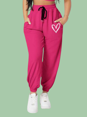 Tabadtod Solid Women Pink Track Pants