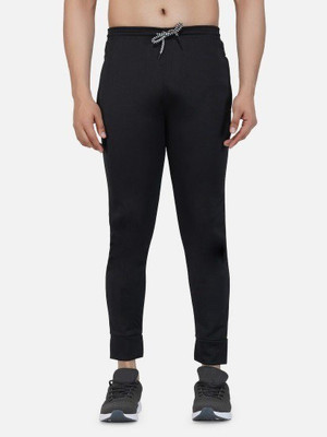 PS Traders Solid Men Black Track Pants