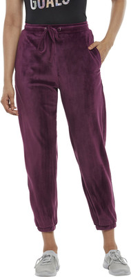 Ajile By Pantaloons Solid Women Purple Track Pants
