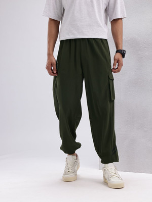 HRX by Hrithik Roshan Solid Men Green Track Pants