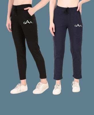 GAA Solid Women Black, Dark Blue Track Pants