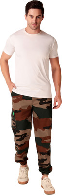 NU9 Printed Men Brown Track Pants