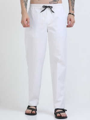 U.S. Pitchers Solid Men White Track Pants