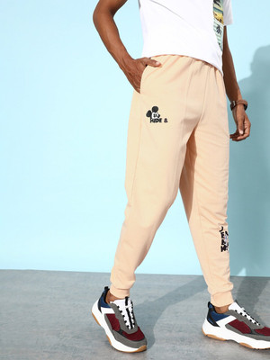 Kook N Keech Solid Men Beige Track Pants