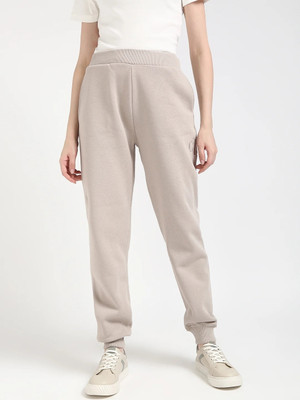 Calvin Klein Jeans Solid Women Brown Track Pants
