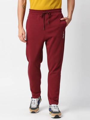 Pepe Jeans Solid Men Maroon Track Pants