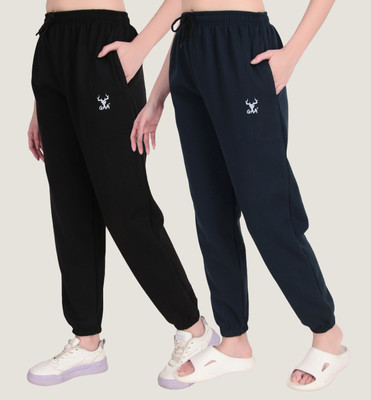 SEAPRINT Solid Women Black, Dark Blue Track Pants