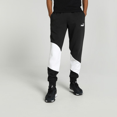 PUMA Colorblock Men Black Track Pants