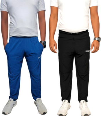 UBROFIT Solid Men Black Track Pants