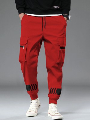 TRIPR Printed Men Red Track Pants