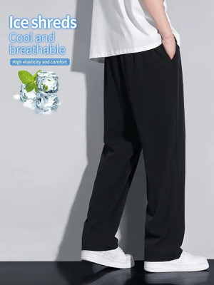 TRUFFLEGUM Solid Men Black Track Pants