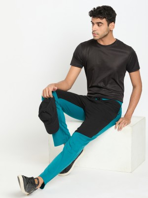 Club York Colorblock Men Blue Track Pants