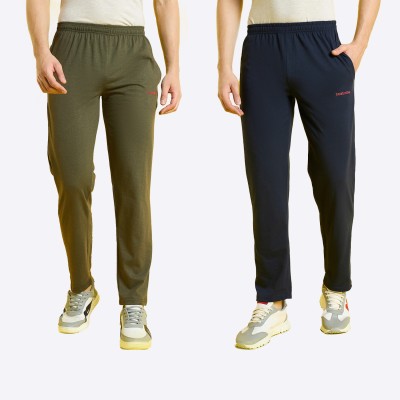 bearbrother Solid Men Olive, Dark Blue Track Pants