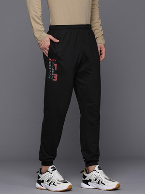 HRX by Hrithik Roshan Self Design Men Black Track Pants