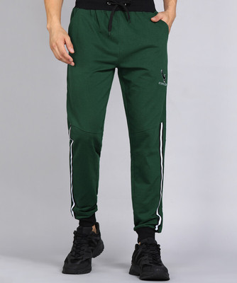 GYRFALCON Printed Men Green Track Pants