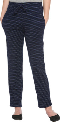 HouseOfCommon Printed Women Blue Track Pants
